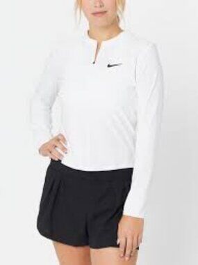 Nike  Women's Core UV Victory Half Zip Slim Fit  Size XS, White, BV4106-100  $80